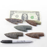 5 Small Stone Ornamental Knife Blades  #5331  Mountain Man Knife