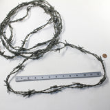 5 Leather Barbed Wire Necklaces Gray Colored   #9323