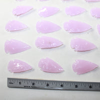 25 Pink Glass Ornamental Arrowheads  #0726  Arrowhead