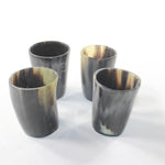 4 Horn Shot Glasses #5031 Natural Colored