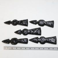 5 Obsidian Ornamental Tomahawk Heads #231N  Ax Axe Hatchet