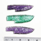 3 Small Glass Ornamental Knife Blades  #901N  Mountain Man Knife