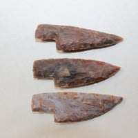 3 Small Stone Ornamental Knife Blades  #3126  Mountain Man Knife