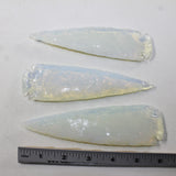 3 Opalite Ornamental Spearheads  #412N  Arrowhead