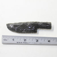 1 Small Obsidian Ornamental Knife Blade  #8420  Mountain Man Knife
