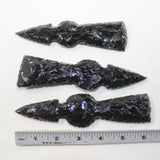 3 Obsidian Ornamental Tomahawk Heads #6925  Ax Axe Hatchet