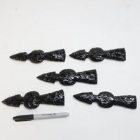 5 Obsidian Ornamental Tomahawk Heads #4110  Ax Axe Hatchet