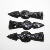 3 Obsidian Ornamental Tomahawk Heads #1410  Ax Axe Hatchet