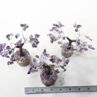 3 Small Amethyst Gemstone Chip Trees 3-4 Inch #3333
