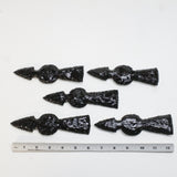 5 Obsidian Ornamental Tomahawk Heads #7710  Ax Axe Hatchet