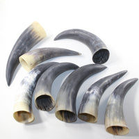 8 Raw Unfinished Cow Horns #952N Natural Colored