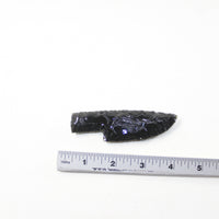 1 Small Obsidian Ornamental Knife Blade  #6623  Mountain Man Knife