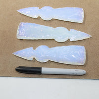 3 Opalite Ornamental Tomahawk Heads #7024  Ax Axe Hatchet