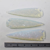 3 Opalite Ornamental Spearheads  #632N  Arrowhead