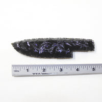 1 Obsidian Ornamental Knife Blade  #2724  Mountain Man Knife