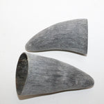 2 Raw Unfinished Cow Horn Tips #7515 Natural colored