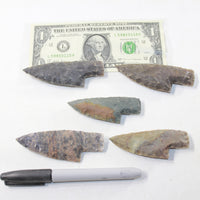 5 Small Stone Ornamental Knife Blades  #6325  Mountain Man Knife