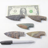 5 Small Stone Ornamental Knife Blades  #6325  Mountain Man Knife
