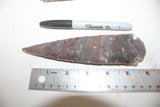 5 Stone ornamental Spearheads   #307  Arrowhead