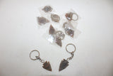 10 Stone Arrowhead  keychains  608  Gemstones Wholesale lot