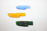 3 Small Glass Ornamental Knife blades   #504     Ornamental replica primitive tool...